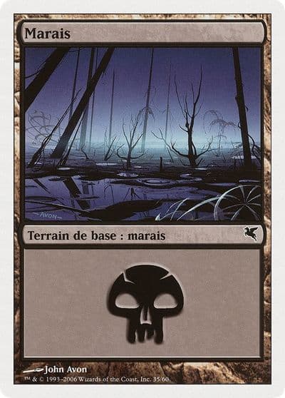 Swamp French Marais F35 Magic Encyclopedia 2005 (Salvat/Hachette) Magic card