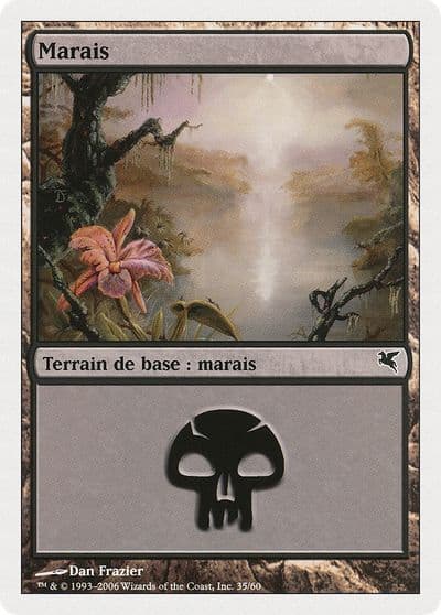 Swamp French Marais A35 Magic Encyclopedia 2005 (Salvat/Hachette) Magic card