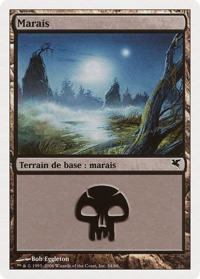 Swamp French Marais F34 Magic Encyclopedia 2005 (Salvat/Hachette) Magic card