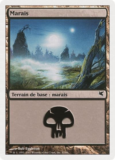 Swamp French Marais D33 Magic Encyclopedia 2005 (Salvat/Hachette) Magic card