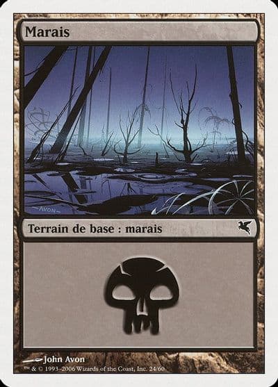 Swamp French Marais F24 Magic Encyclopedia 2005 (Salvat/Hachette) Magic card