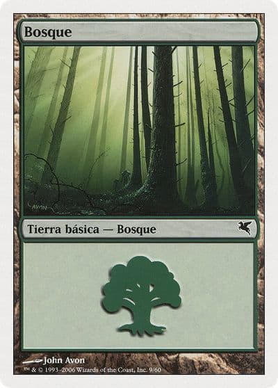 Forest Spanish Bosque B9 Magic Encyclopedia 2005 (Salvat/Hachette) Magic card