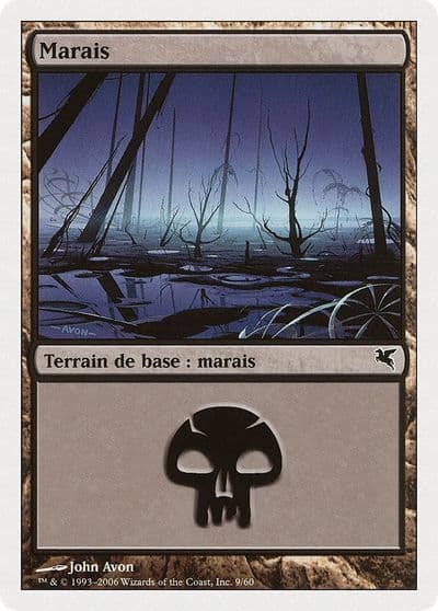 Swamp French Marais F9 Magic Encyclopedia 2005 (Salvat/Hachette) Magic card