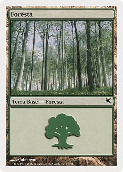 Forest Italian Foresta B11 Magic Encyclopedia 2005 (Salvat/Hachette) Magic card