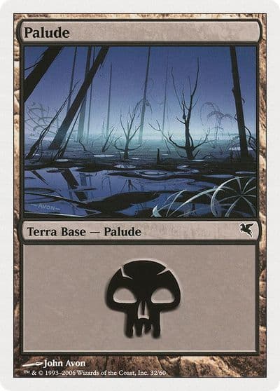 Swamp Italian Palide A32 Magic Encyclopedia 2005 (Salvat/Hachette) Magic card