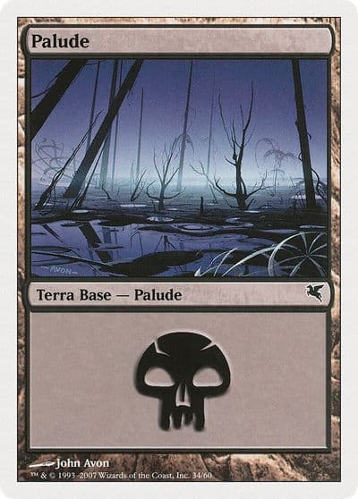 Swamp Italian Palide D34 Magic Encyclopedia 2005 (Salvat/Hachette) Magic card