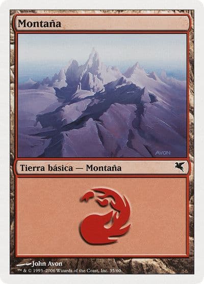Mountain Spanish Montana C35 Magic Encyclopedia 2005 (Salvat/Hachette) Magic card