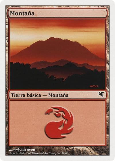 Mountain Spanish Montana D58 Magic Encyclopedia 2005 (Salvat/Hachette) Magic card