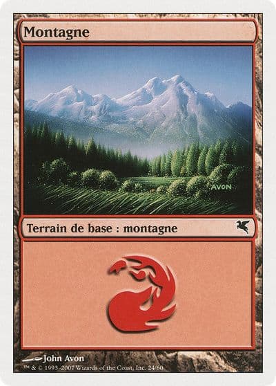 Mountain French Montagne C24 Magic Encyclopedia 2005 (Salvat/Hachette) Magic card