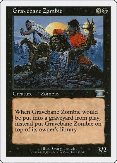 Gravebane Zombie Classic Sixth Edition Magic card