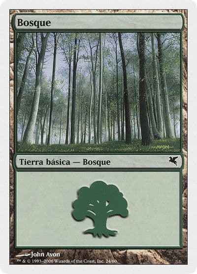Forest Spanish Bosque D24 Magic Encyclopedia 2005 (Salvat/Hachette) Magic card