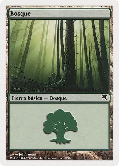 Forest Spanish Bosque B48 Magic Encyclopedia 2005 (Salvat/Hachette) Magic card