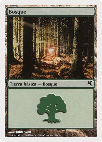 Forest Spanish Bosque B58 Magic Encyclopedia 2005 (Salvat/Hachette) Magic card