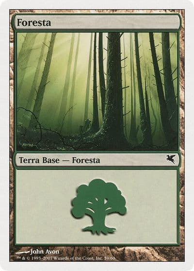 Forest Italian Foresta B59 Magic Encyclopedia 2005 (Salvat/Hachette) Magic card