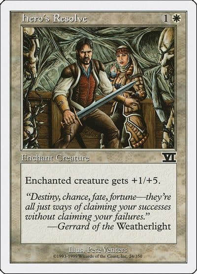 Heros Resolve Classic Sixth Edition Magic card