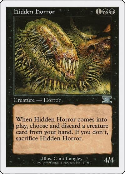Hidden Horror Classic Sixth Edition Magic card