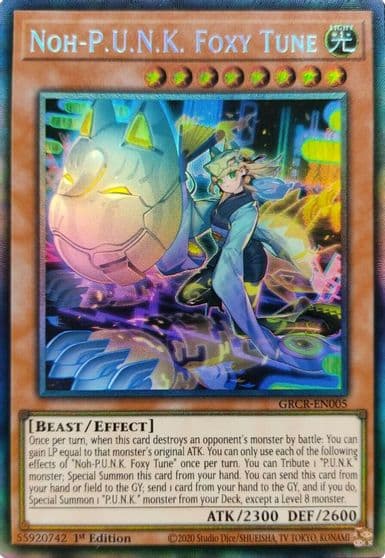 Noh PUNK Foxy Tune CR The Grand Creators Yu-Gi-Oh! card