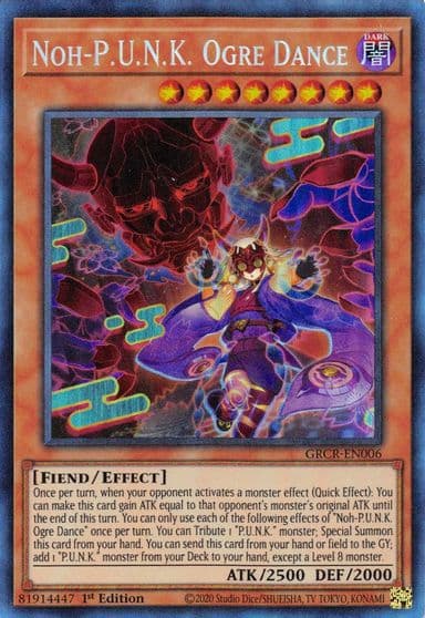 Noh PUNK Ogre Dance CR The Grand Creators Yu-Gi-Oh! card