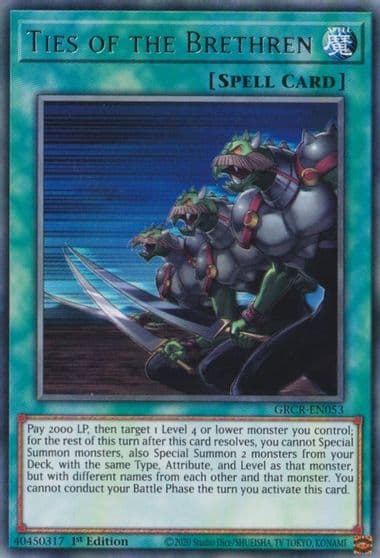 Ties of the Brethren The Grand Creators Yu-Gi-Oh! card
