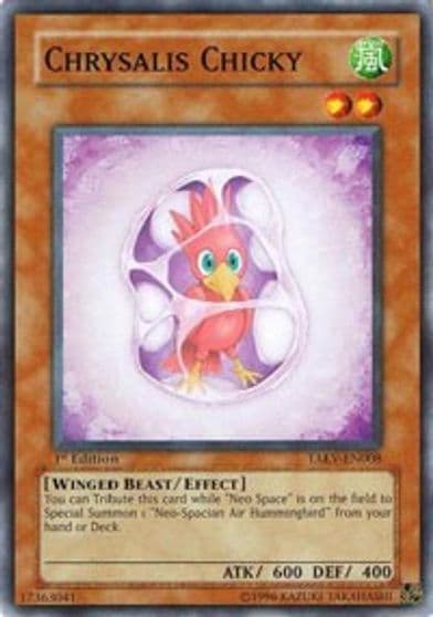 Chrysalis Chicky Tactical Evolution Yu-Gi-Oh! card