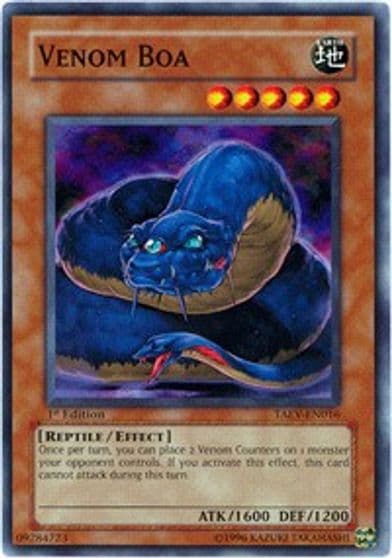 Venom Boa Tactical Evolution Yu-Gi-Oh! card