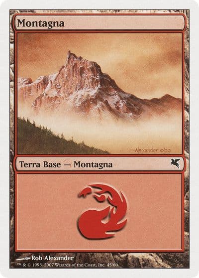 Mountain Italian Montagna I45 Magic Encyclopedia 2005 (Salvat/Hachette) Magic card