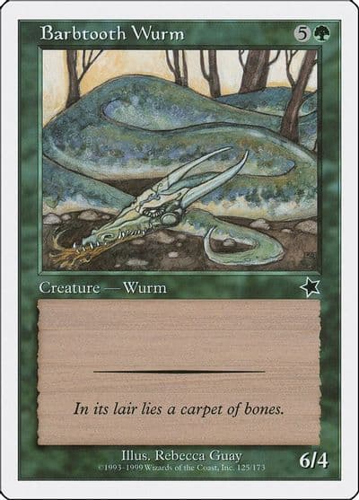 Barbtooth Wurm Starter 1999 Magic card