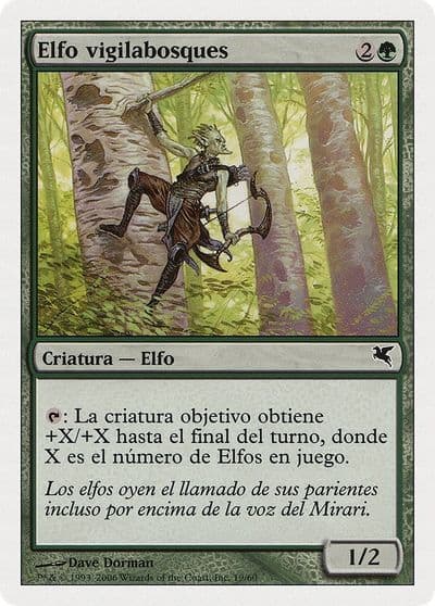 Timberwatch Elf Spanish Elfo vigilabosques B19 Magic Encyclopedia 2005 (Salvat/Hachette) Magic card
