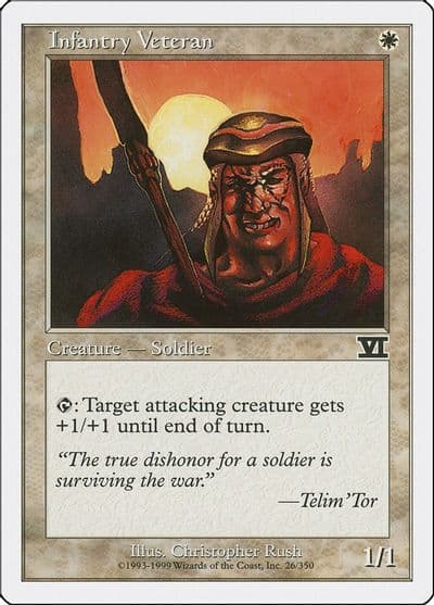 Infantry Veteran Classic Sixth Edition Magic card