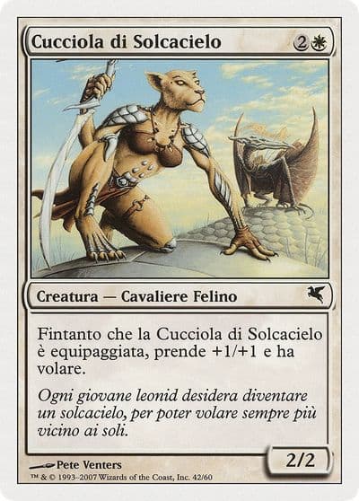 Skyhunter Cub Italian Cucciola di Solcacielo L42 Magic Encyclopedia 2005 (Salvat/Hachette) Magic card
