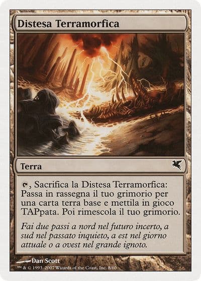 Terramorphic Expanse Italian Distesa Terramorfica L8 Magic Encyclopedia 2005 (Salvat/Hachette) Magic card