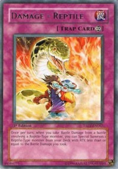Damage = Reptile Tactical Evolution Yu-Gi-Oh! card