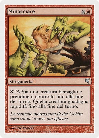 Threaten Italian Minacciare I26 Magic Encyclopedia 2005 (Salvat/Hachette) Magic card