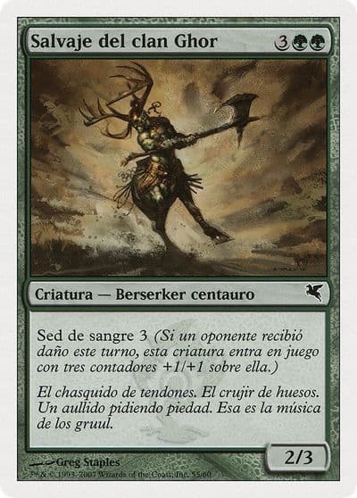 Skarrg the Rage Pits Spanish Salvaje del clan Ghor I55 Magic Encyclopedia 2005 (Salvat/Hachette) Magic card