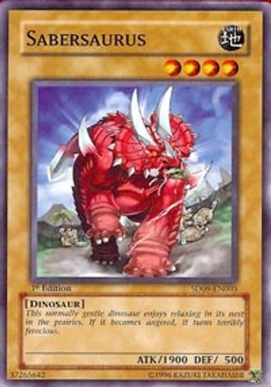 Sabersaurus Structure Deck: Dinosaur's Rage Yu-Gi-Oh! card