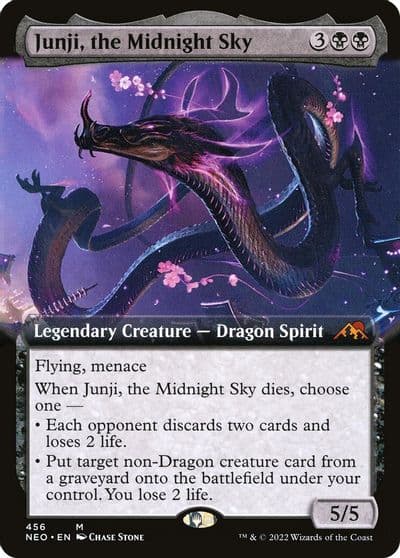 Junji the Midnight Sky Extended Art Kamigawa: Neon Dynasty Magic card