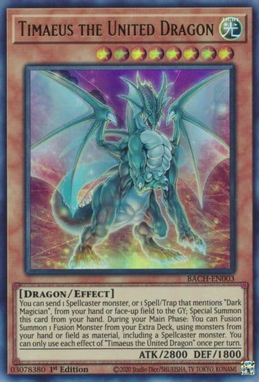 Timaeus the United Dragon Battle of Chaos Yu-Gi-Oh! card