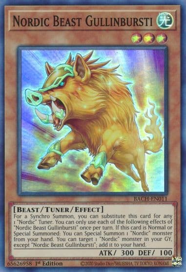 Nordic Beast Gullinbursti Battle of Chaos Yu-Gi-Oh! card
