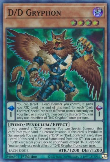 D D Gryphon Battle of Chaos Yu-Gi-Oh! card