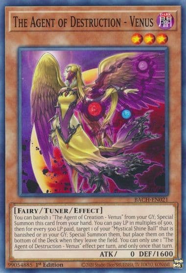 The Agent of Destruction Venus Battle of Chaos Yu-Gi-Oh! card