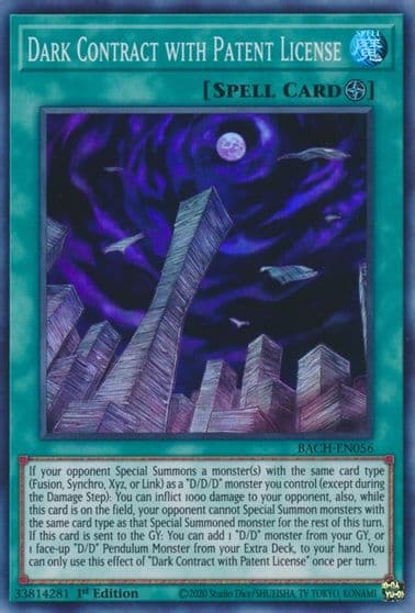 Dark Contract with Patent License Battle of Chaos Yu-Gi-Oh! card