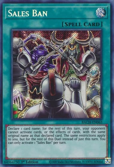 Sales Ban Battle of Chaos Yu-Gi-Oh! card