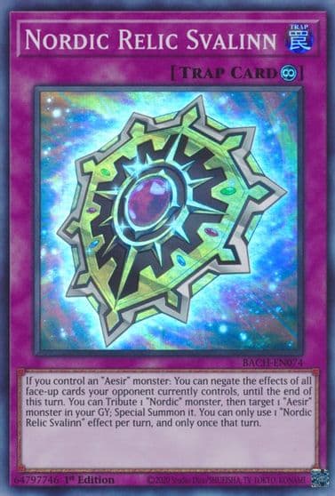 Nordic Relic Svalinn Battle of Chaos Yu-Gi-Oh! card