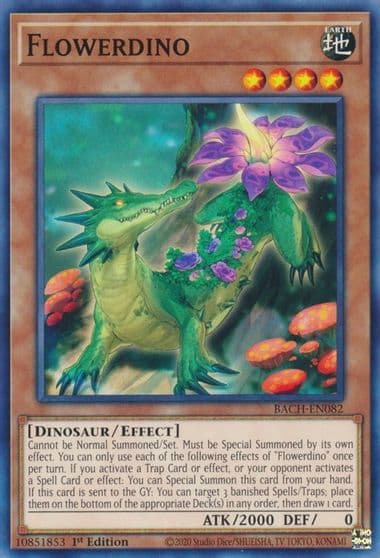 Flowerdino Battle of Chaos Yu-Gi-Oh! card