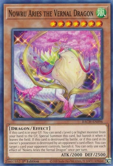 Nowru Aries the Vernal Dragon Battle of Chaos Yu-Gi-Oh! card