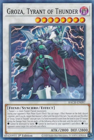 Groza Tyrant of Thunder Battle of Chaos Yu-Gi-Oh! card