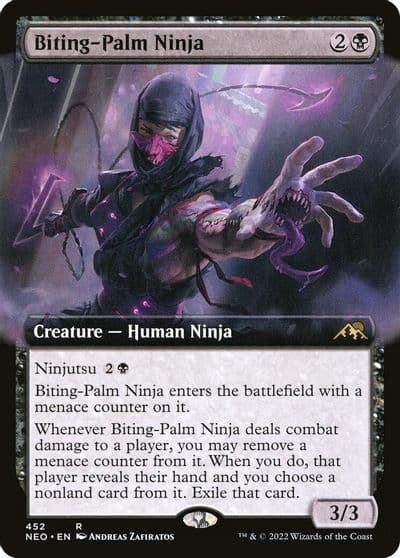 Biting Palm Ninja Extended Art Kamigawa: Neon Dynasty Magic card