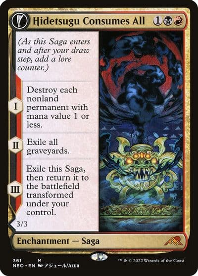 Hidetsugu Consumes All Showcase Kamigawa: Neon Dynasty Magic card