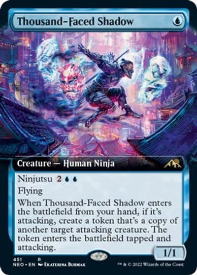 Thousand Faced Shadow Extended Art Kamigawa: Neon Dynasty Magic card