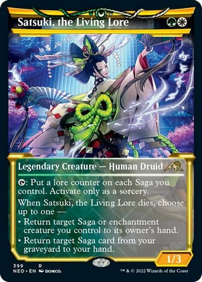 Satsuki the Living Lore Showcase Kamigawa: Neon Dynasty Magic card